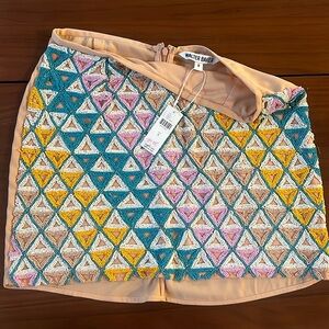 NWT Anthropologie Walker Baker Slim Hand Beaded Skirt, Size 8